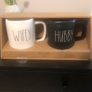 Rae Dunn Wifey and Hubby Mugs